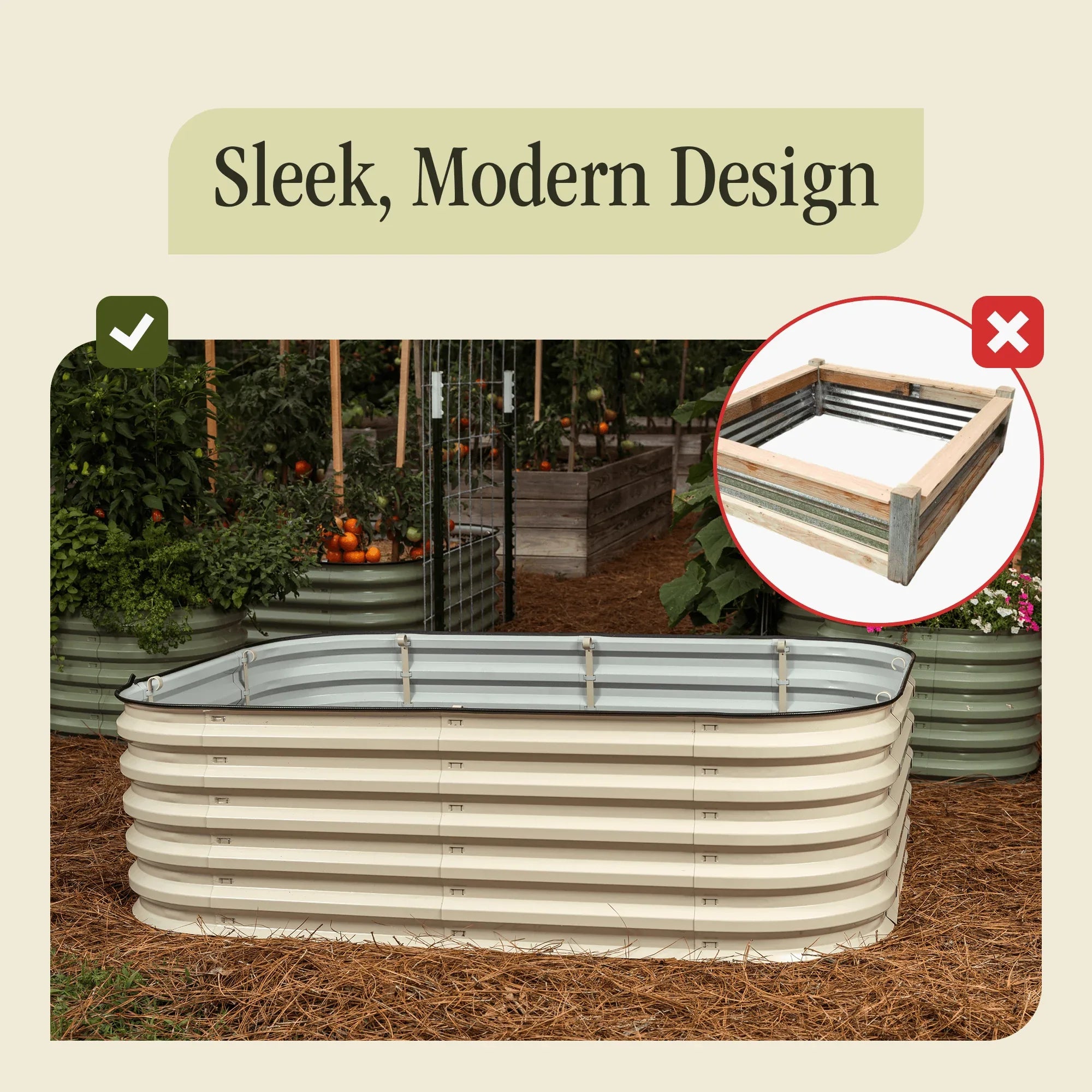 Gro-Rite "No Tools Needed" Premium Metal Raised Garden Bed Kit - Dealsoffers1.com