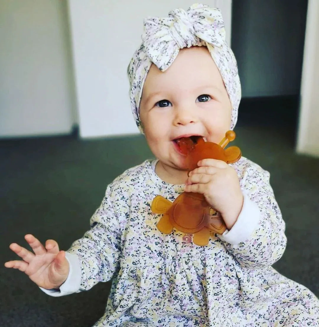 The Little Bamber - Natural Rubber & Baltic Amber Teething Toy - Dealsoffers1.com