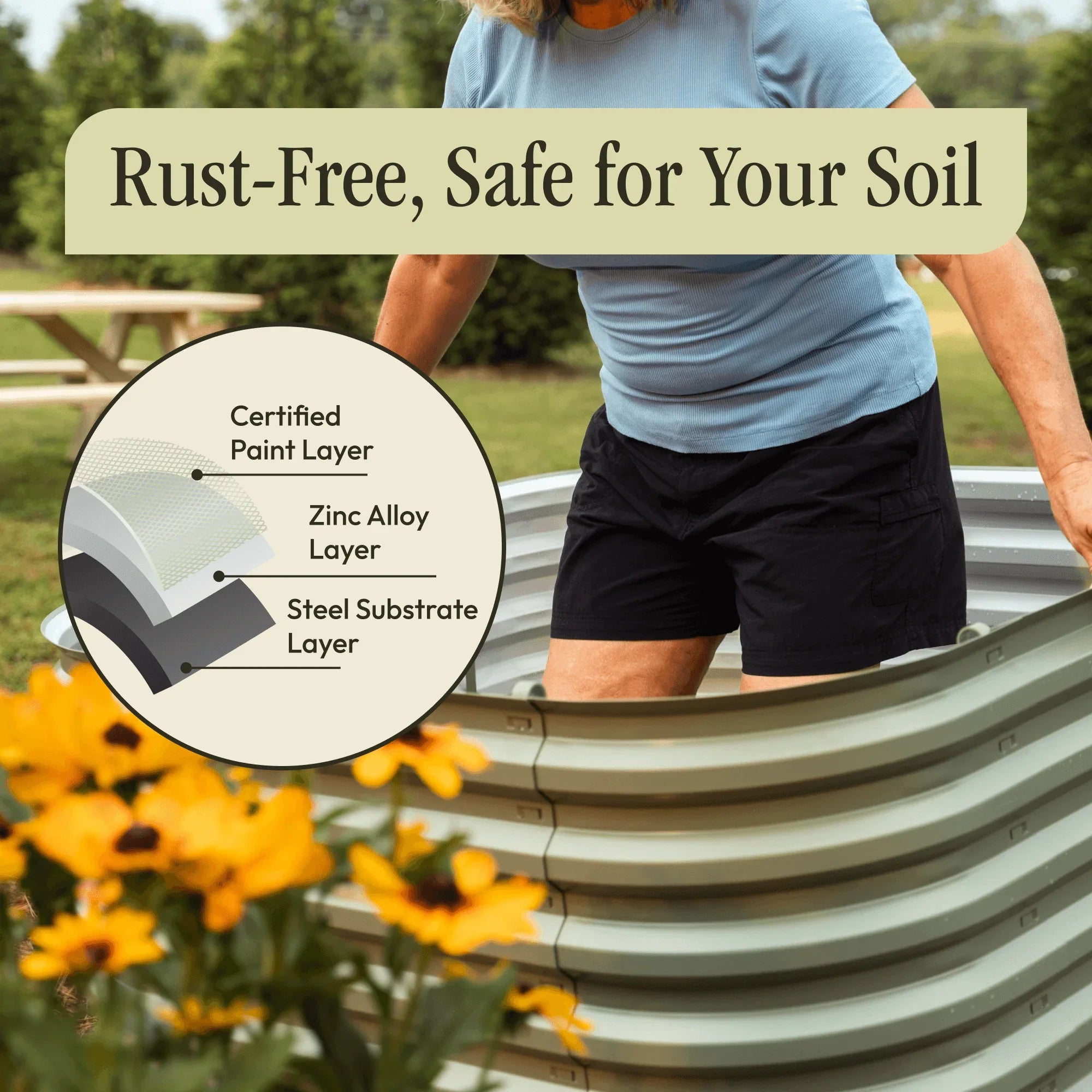 Gro-Rite "No Tools Needed" Premium Metal Raised Garden Bed Kit - Dealsoffers1.com