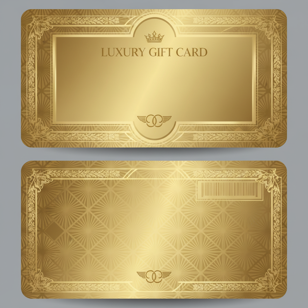 Premium Gold Gift Card Design