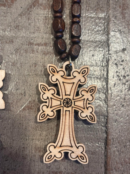 Beautiful Wooden Cross Necklace / Car Hanging Cross - Dealsoffers1.com