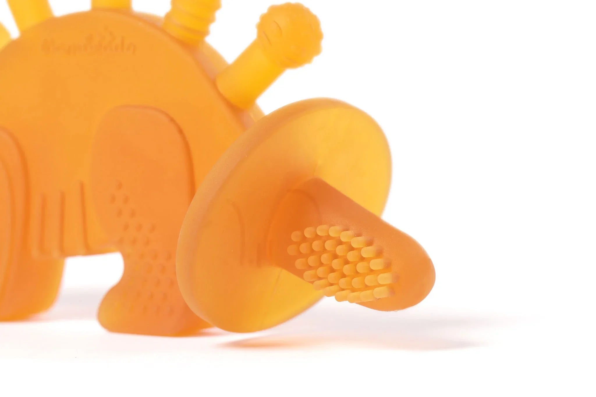 Dibly Amber - Baltic Amber & Natural Rubber Dinosaur Teether with Toothbrush Tail - Dealsoffers1.com