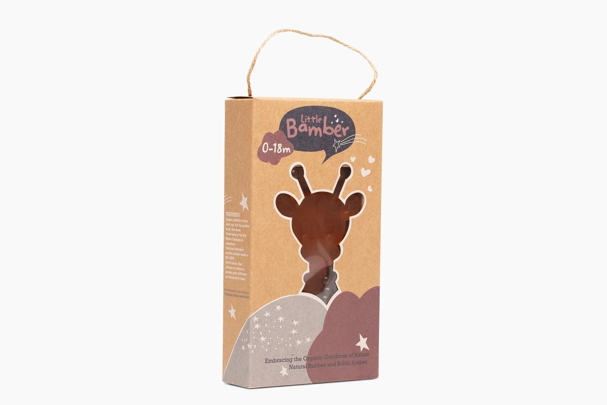 The Little Bamber - Natural Rubber & Baltic Amber Teething Toy - Dealsoffers1.com