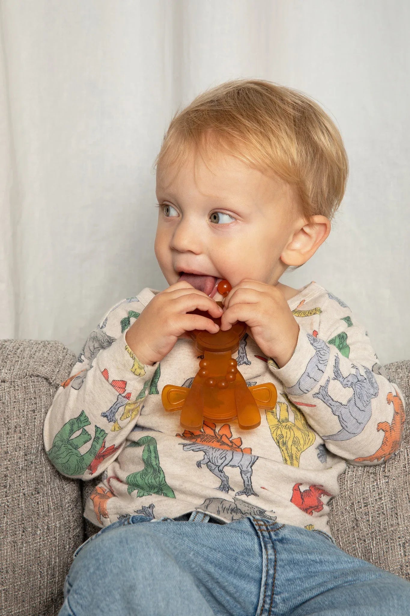 The Little Bamber - Natural Rubber & Baltic Amber Teething Toy - Dealsoffers1.com